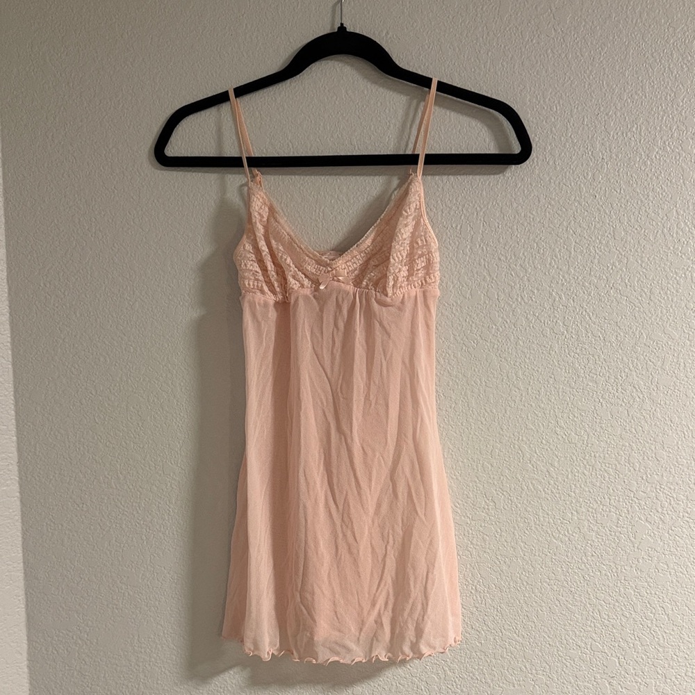 Victoria’s Secret light, pink, sheer, nightie, XS